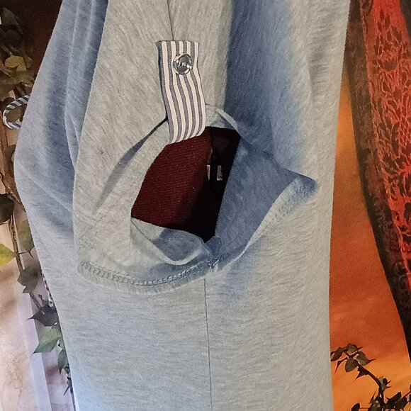 EUC: Parallel Skies Sze XL Blue V-Neck Tie Front Top - Picture 4 of 5